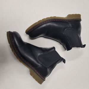 Avellini Genuine Leather Black Chelsea Boots Size 37 6.5